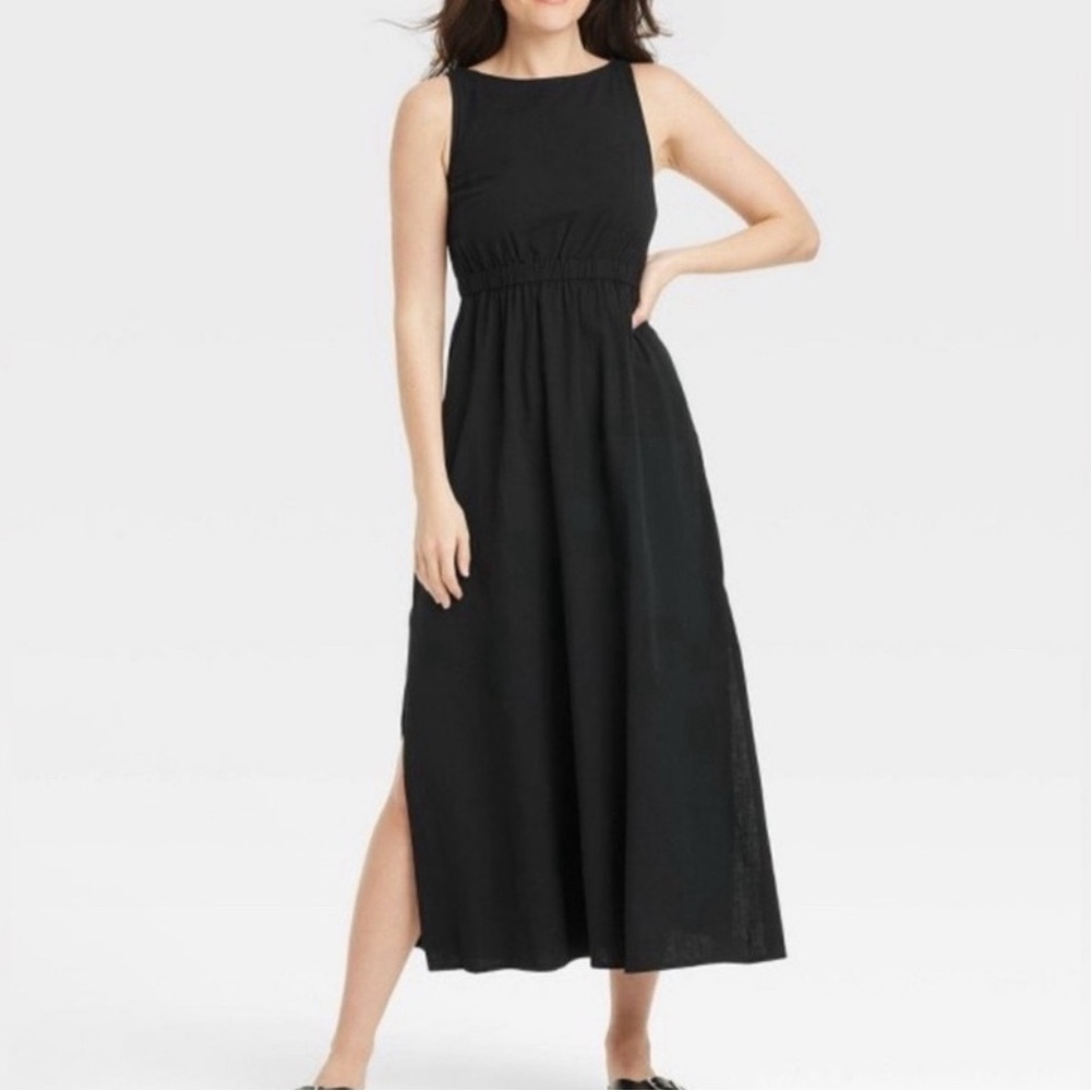 Universal Thread Black Sleeveless Maxi Dress